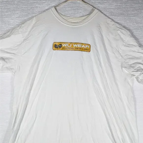 Wu Wear Wu Tang Clan Graphic Tee Shirt Mens XXL White Shaolin, New York